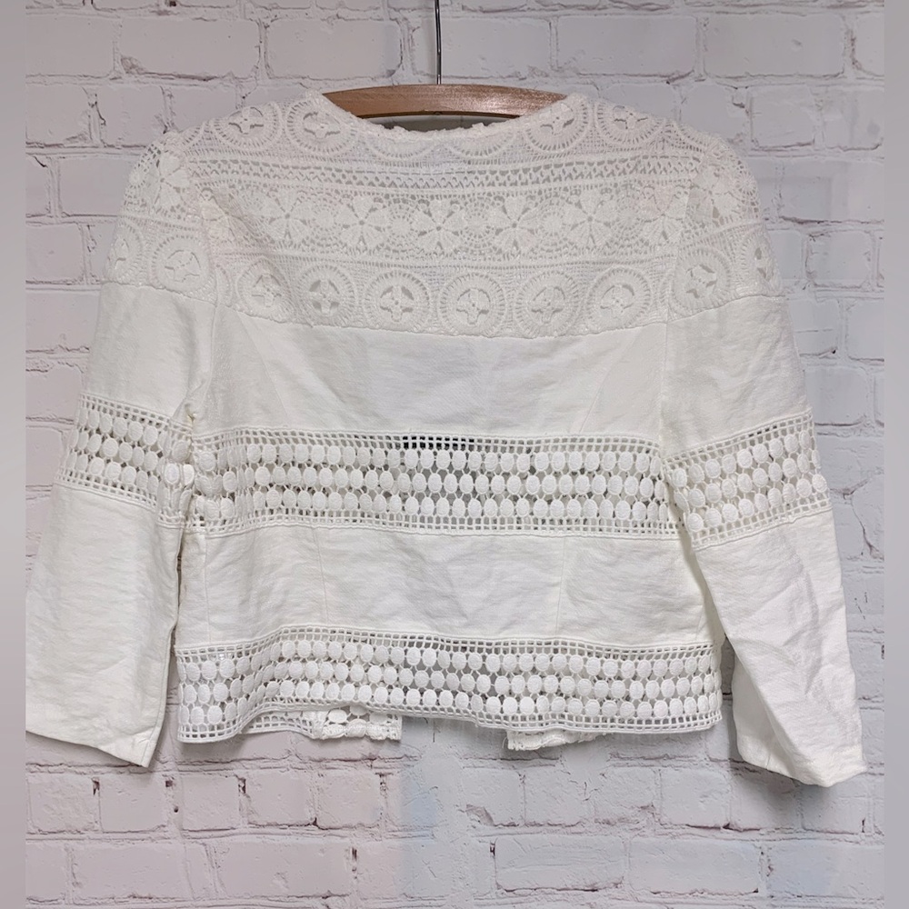 NEW Francomina White Lace Crop Jacket Size XS - Picture 8 of 8